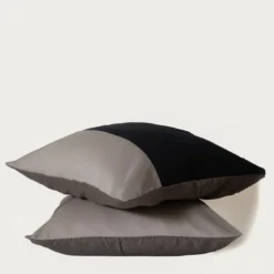 3S. x CollectionTaie d'oreiller en coton - TRIO - Noir