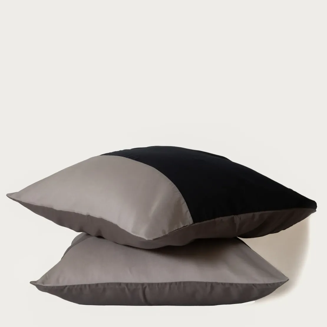 3S. x CollectionTaie d'oreiller en coton - TRIO - Noir