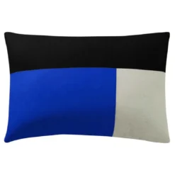 3S. x CollectionTaie d'oreiller en coton - TRIO - Bleu Majorelle