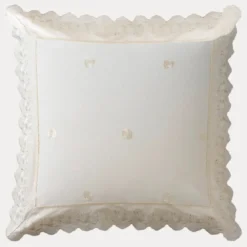 3S. x CollectionTaie d'oreiller polycoton - BRODERIE - Crème