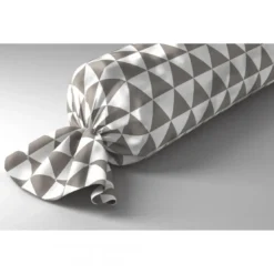 3S. x CollectionTaie d'oreiller, taie de traversin en coton - LORENZ - Gris/Blanc