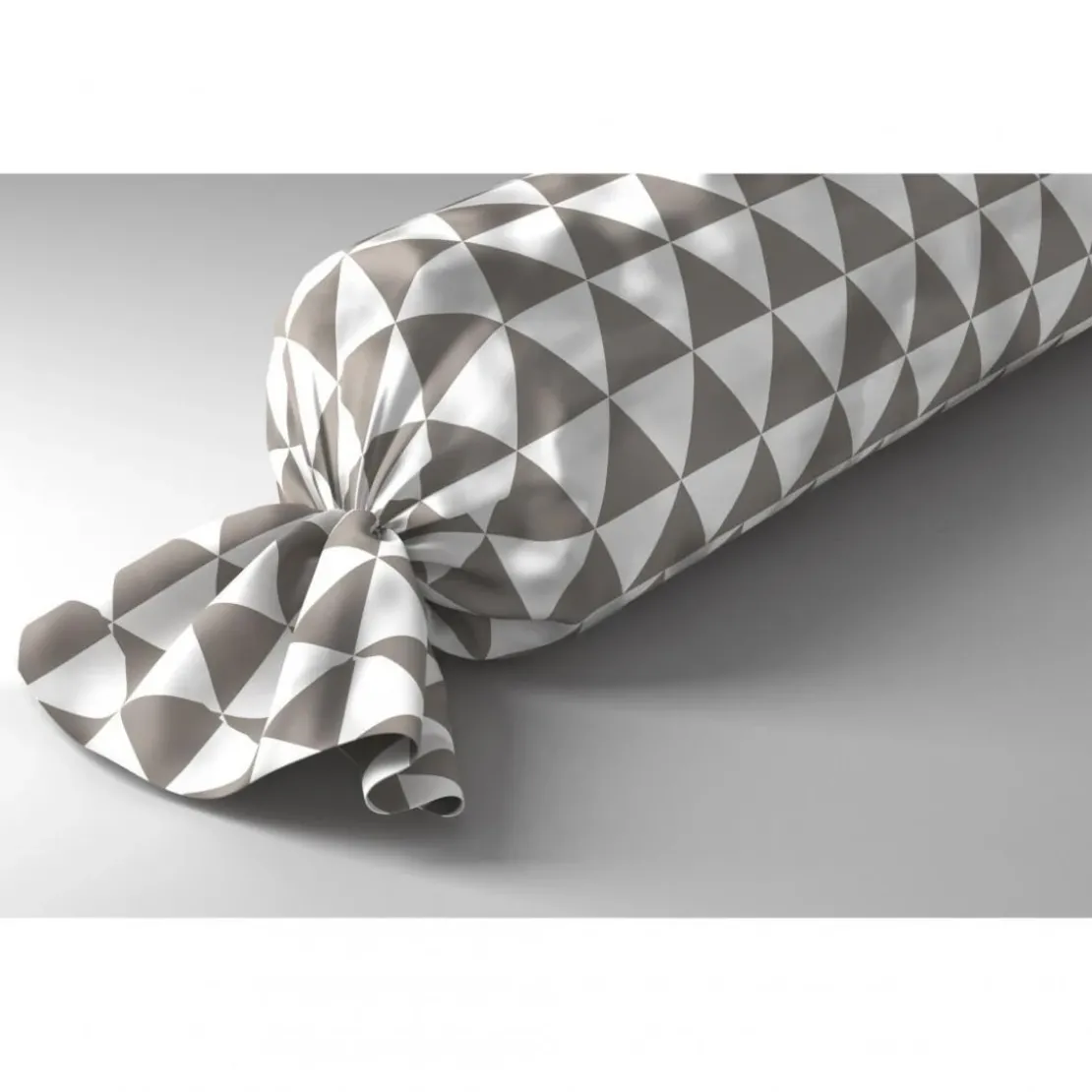 3S. x CollectionTaie d'oreiller, taie de traversin en coton - LORENZ - Gris/Blanc