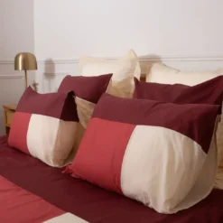 3S. x CollectionTaie d'oreiller en Coton - TRIO -Terracotta