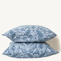 3S. x CollectionTaie d'oreiller, taie de traversin en coton - MISTRY - Bleu