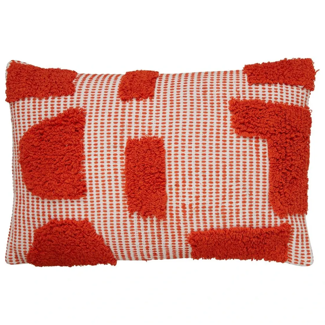 3S. x HomeCoussin "Poppy" coton tufté orange 58x38cm