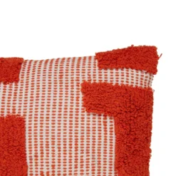 3S. x HomeCoussin "Poppy" coton tufté orange 58x38cm