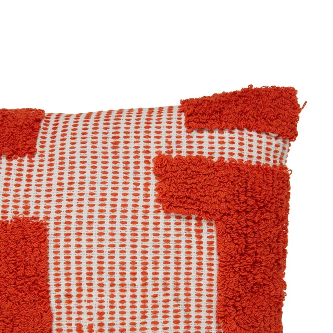 3S. x HomeCoussin "Poppy" coton tufté orange 58x38cm