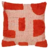 3S. x HomeCoussin tufté en coton orange- POPPY