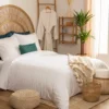 3S. x HomeParure de lit Percale 260x240 cm Landiha - Blanc