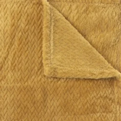 3S. x HomePlaid Flanel Tresse 125 x 150 Box Ocre