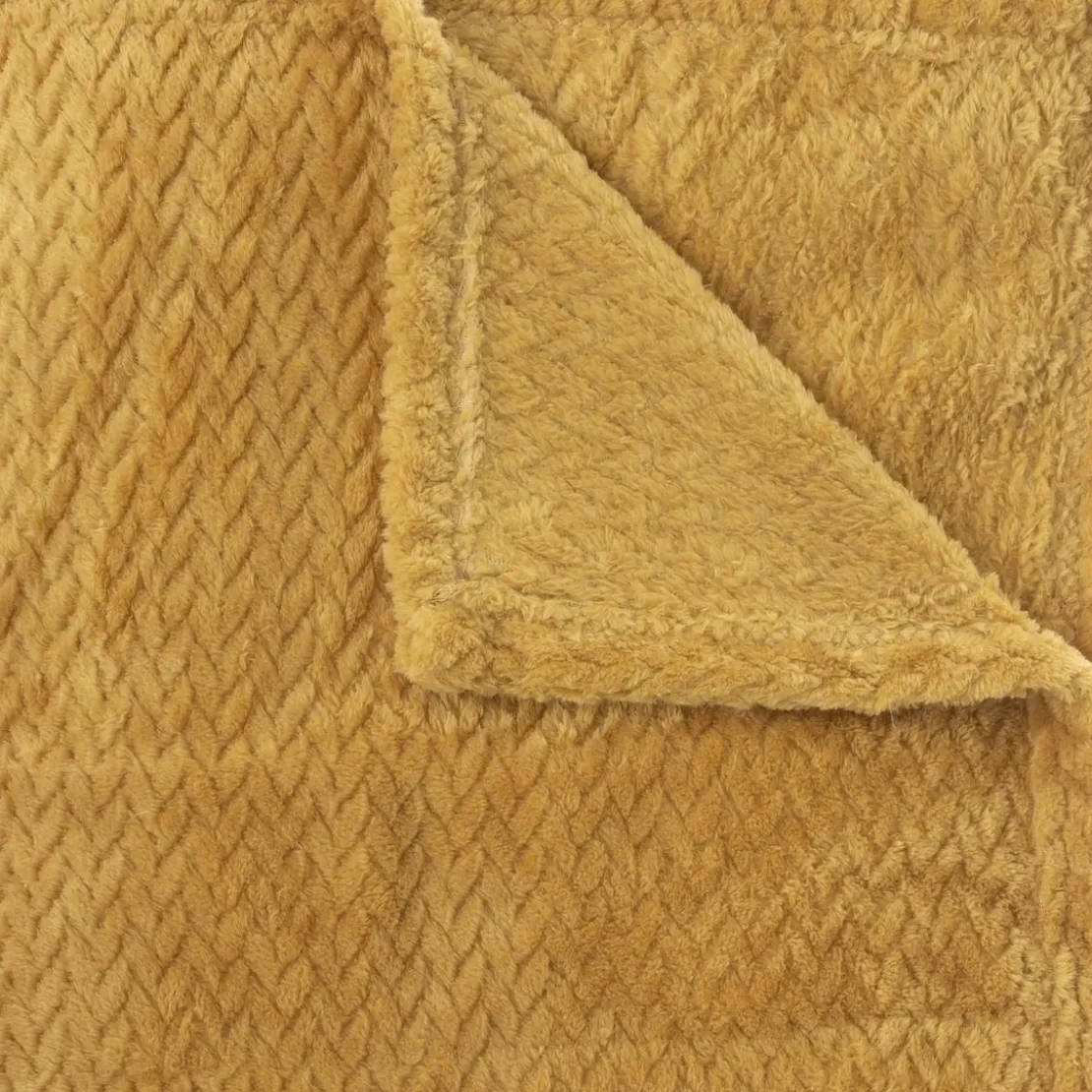 3S. x HomePlaid Flanel Tresse 125 x 150 Box Ocre