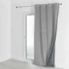 3S. x HomeRideau d'Ameublement VeloursDouble Polaire 135x280 cm VELVETA - Gris Perle
