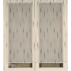3S. x HomeRideau en etamine Jacquard 90X210 cm ORION - gris