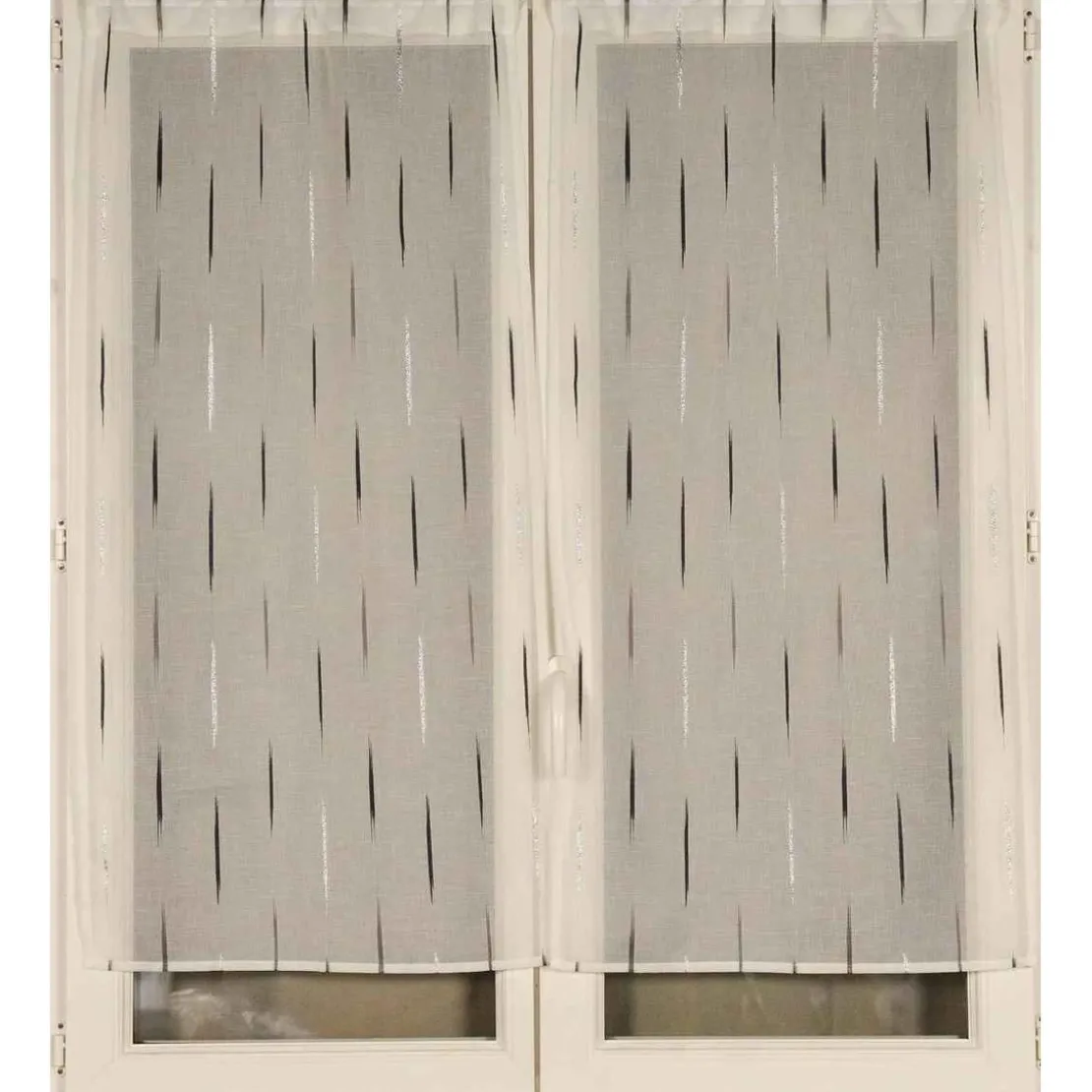 3S. x HomeRideau en etamine Jacquard 90X210 cm ORION - gris