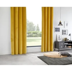 3S. x HomeRideau Occultant en Velours Ocre