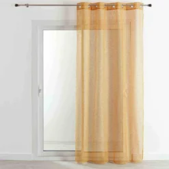 3S. x HomeVoilage en Étamine Fantaisie 140x260 BELUGA - Or