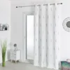 3S. x HomeVoilage Etamine Jacquard Blanc Indigo 140x260