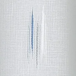 3S. x HomeVoilage Etamine Jacquard Blanc Indigo 140x260