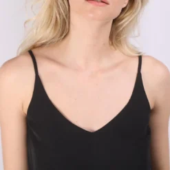 3S. x Le VestiaireBlouse à bretelles asymétrique et fendue femme - Noir
