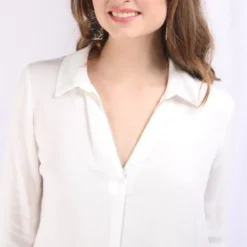 3S. x Le VestiaireBlouse manches longues détail doré Carla en viscose