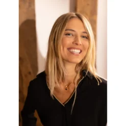 3S. x Le VestiaireBlouse manches longues détail doré Carla en viscose