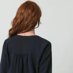 3S. x Le VestiaireBlouse manches 3/4 Agnès bleu marine