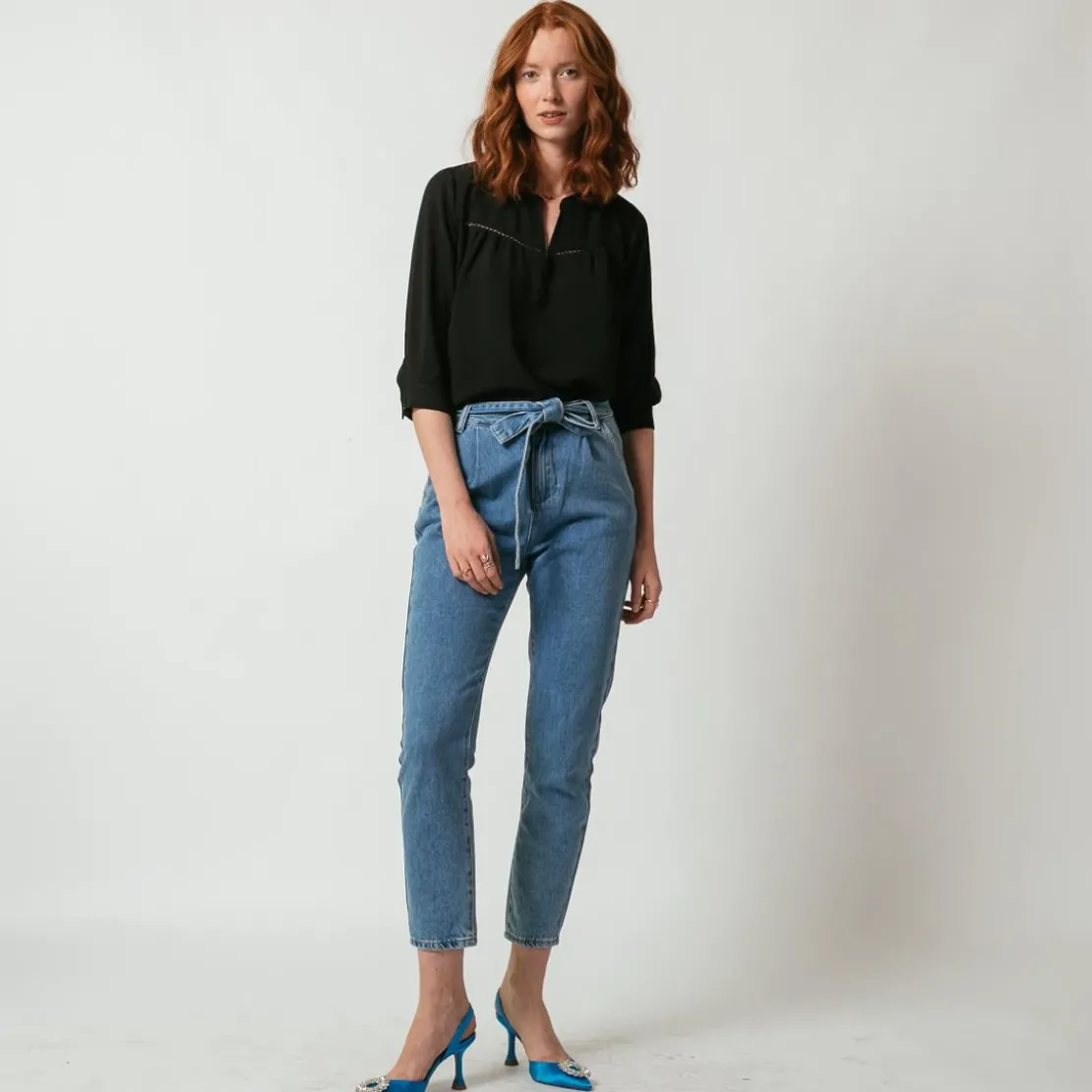 3S. x Le VestiaireBlouse manches 3/4 Agnès noir