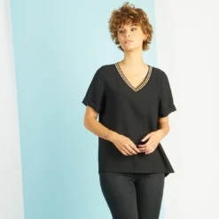 3S. x Le VestiaireBlouses col V détail bandes à l'encolure Elena