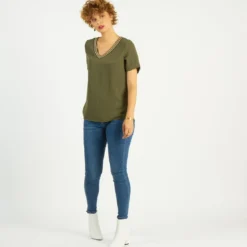 3S. x Le VestiaireBlouses col V détail bandes à l'encolure Elena