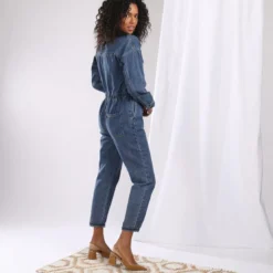 3S. x Le VestiaireCombinaison pantalon en denim Charlie