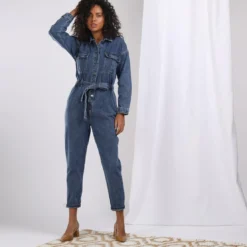 3S. x Le VestiaireCombinaison pantalon en denim Charlie