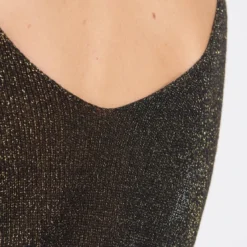 3S. x Le VestiaireDébardeur col V devant et dos lurex Rachel en viscose noir