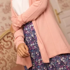 3S. x Le VestiaireGilet manches longues femme - Rose en viscose
