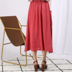 3S. x Le VestiaireJupe boutonnée devant en lin Karol