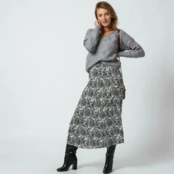 3S. x Le VestiaireJupe midi imprimée Stella en viscose