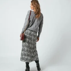 3S. x Le VestiaireJupe midi imprimée Stella en viscose