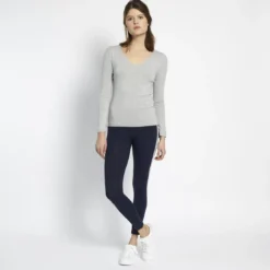 3S. x Le VestiaireLegging à bandes Noa en coton bleu marine