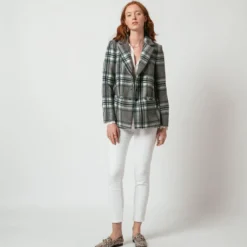 3S. x Le VestiaireManteau à carreaux Benji