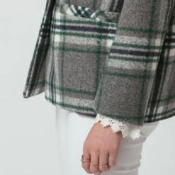 3S. x Le VestiaireManteau à carreaux Benji