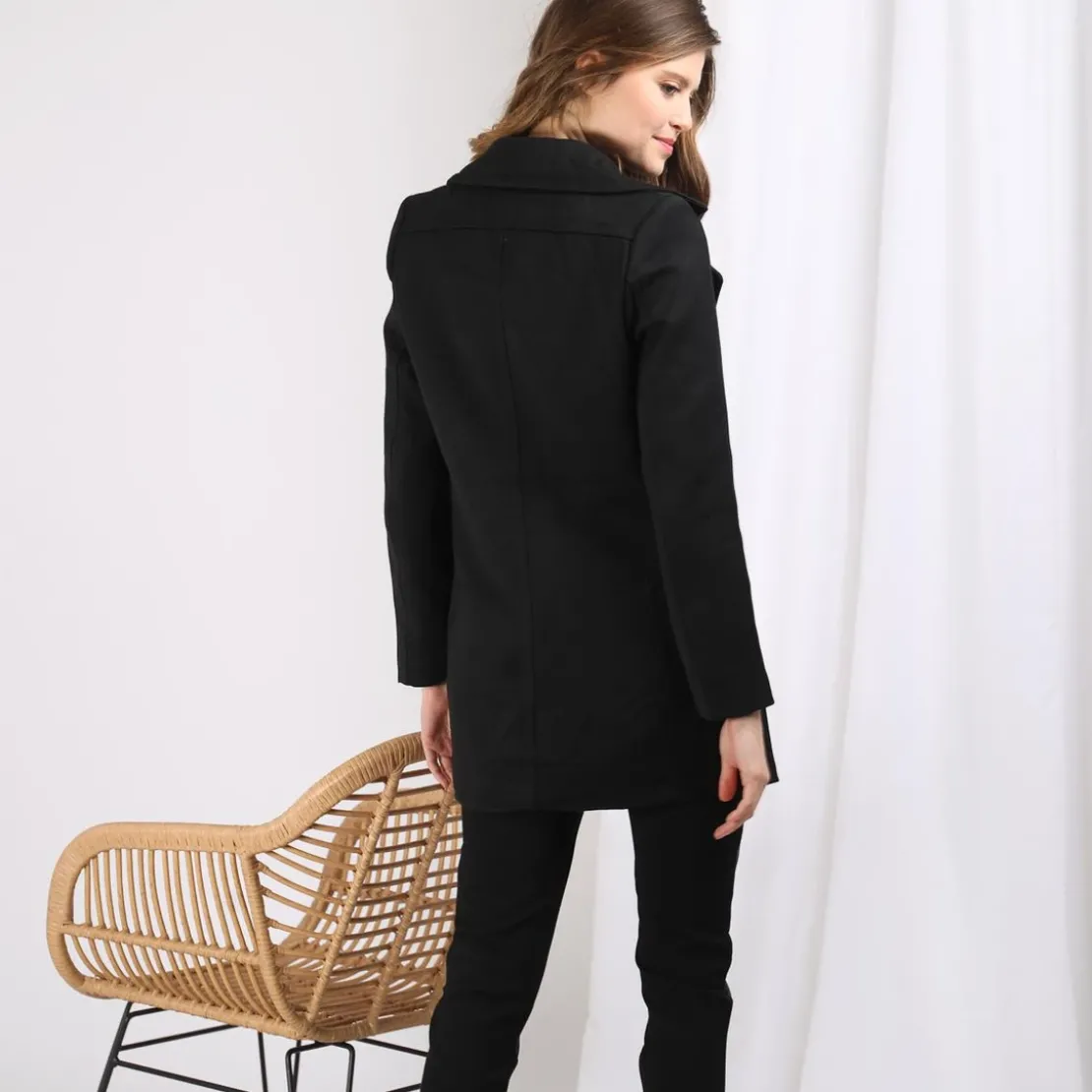 3S. x Le VestiaireManteau col tailleur Ernest
