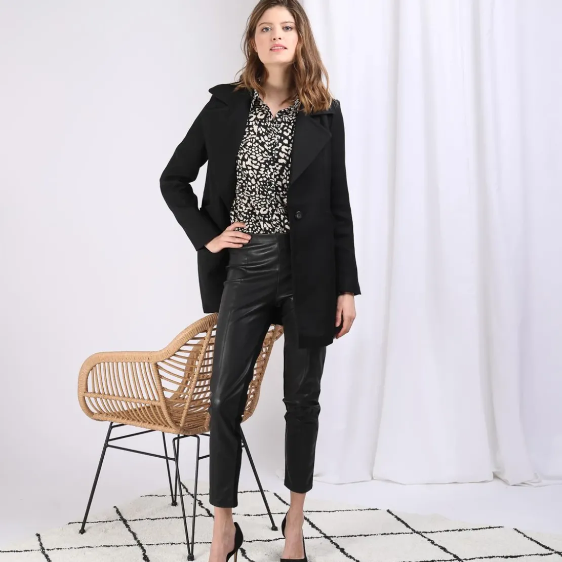3S. x Le VestiaireManteau col tailleur Ernest
