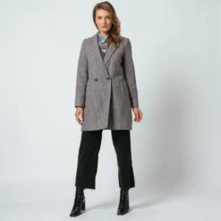3S. x Le VestiaireManteau croisé à carreaux Ernest