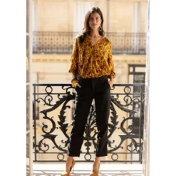 3S. x Le VestiairePantalon poches latérales pinces dos femme - Noir