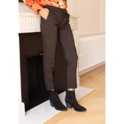 3S. x Le VestiairePantalon uni poches et pinces femme - Noir