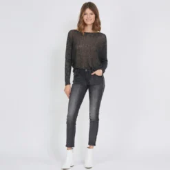 3S. x Le VestiairePull encoulure bateau lurex Marco en viscose