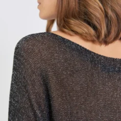 3S. x Le VestiairePull encoulure bateau lurex Marco en viscose