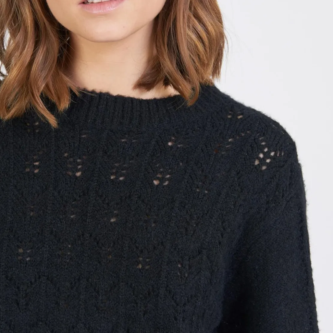 3S. x Le VestiairePull maille pointelle Beth en viscose