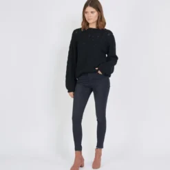 3S. x Le VestiairePull maille pointelle Beth en viscose