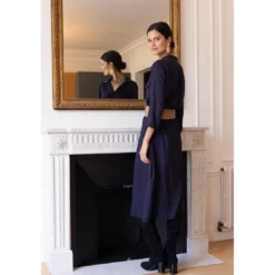 3S. x Le VestiaireRobe chemise ceinturée Dandy en viscose
