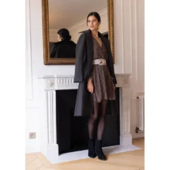 3S. x Le VestiaireRobe courte croisée imprimée Farah